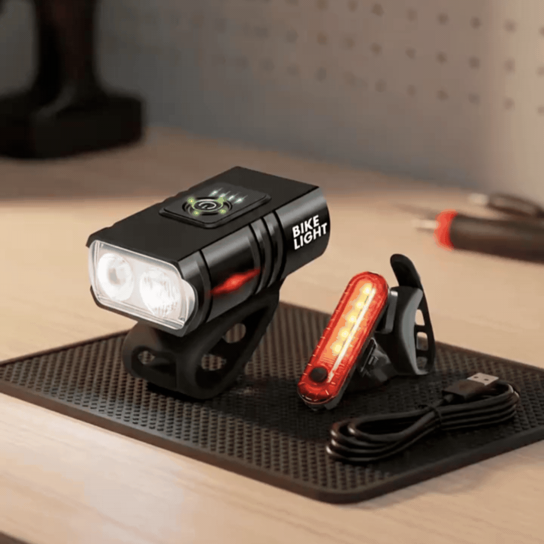 Bike Light PRO X1000 – Zestaw Lamp Rowerowych LED (USB)