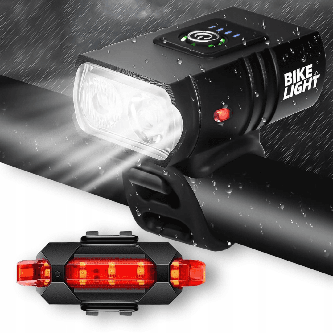 Bike Light PRO X1000 – Zestaw Lamp Rowerowych LED (USB)