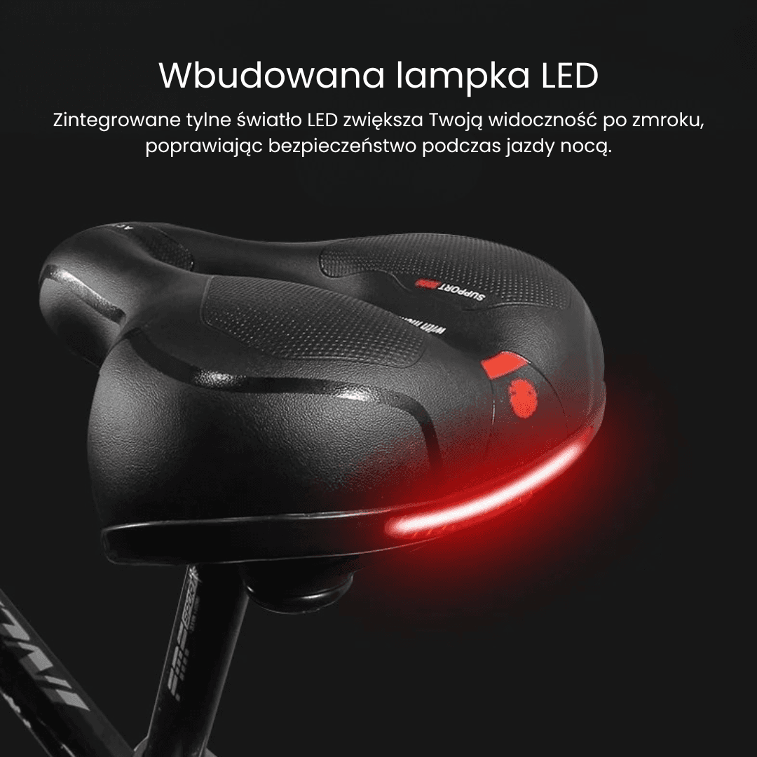 ErgoComfort Ride – Amortyzowane Siodełko Rowerowe z Wentylacją