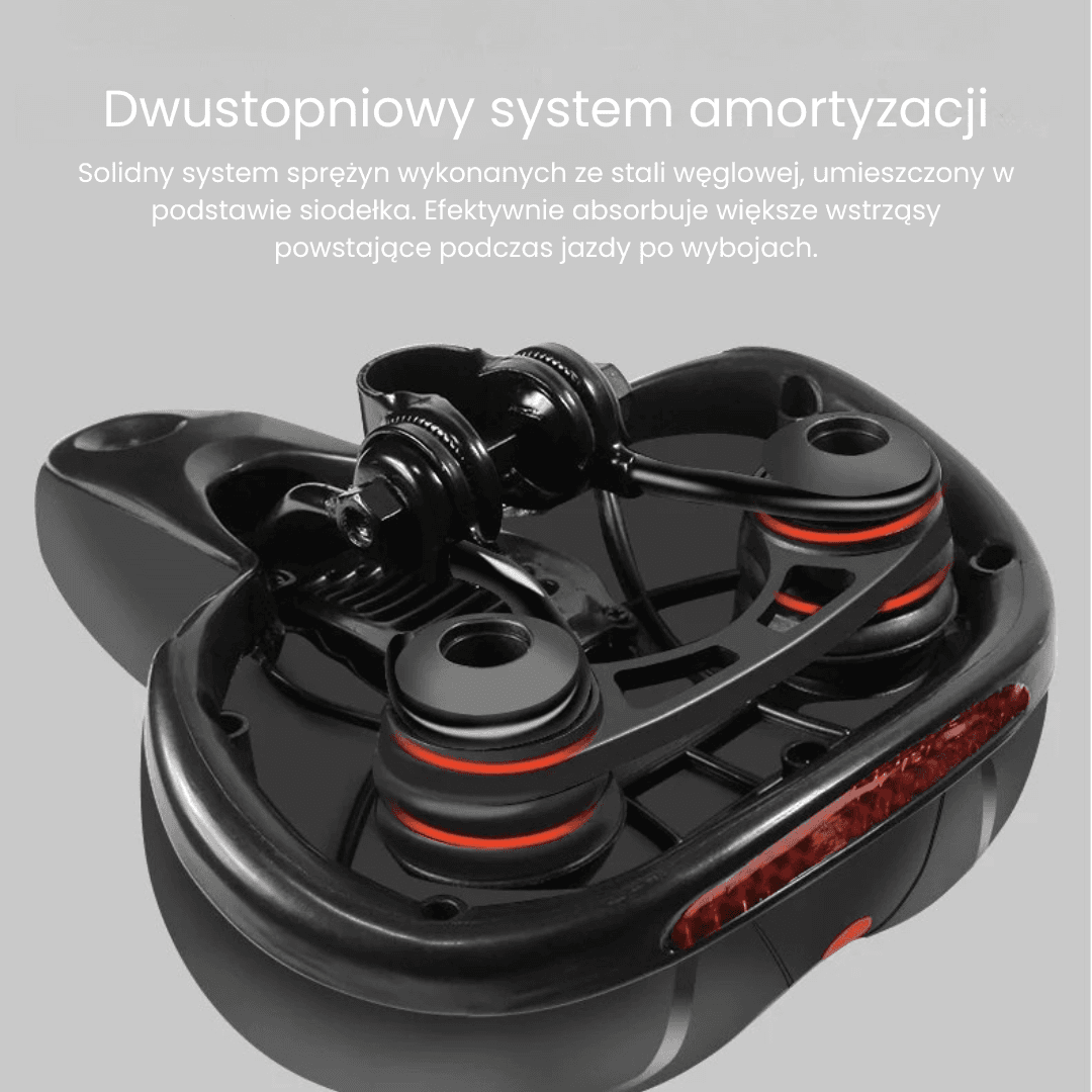 ErgoComfort Ride – Amortyzowane Siodełko Rowerowe z Wentylacją