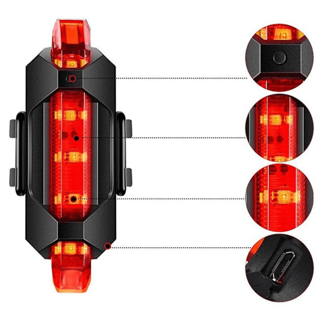 Bike Light PRO X1000 – Zestaw Lamp Rowerowych LED (USB)